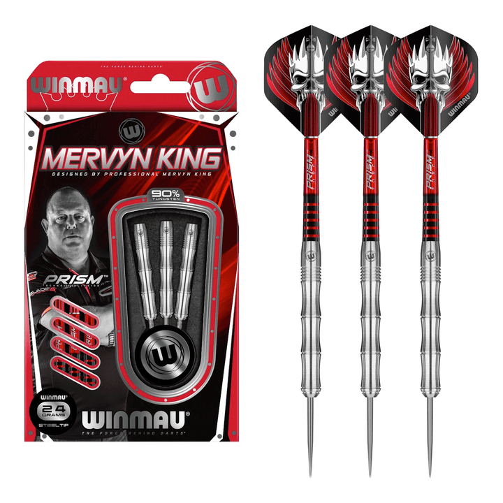 Winmau Mervyn King - 90% Tungsten Steel Tip Darts 22 Grams Darts