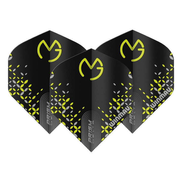 Winmau Michael Van Gerwen - Prism Delta Dart Flights Standard / MVG Design Black Flights