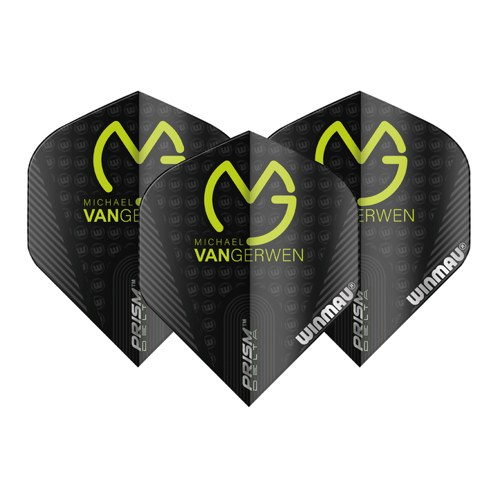 Winmau MVG Prism Delta Standard Dart Flights Black Flights