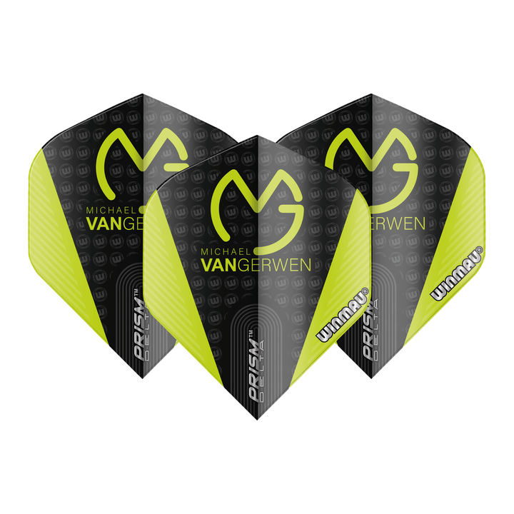 Winmau MVG Prism Delta Standard Dart Flights Black/Green Flights