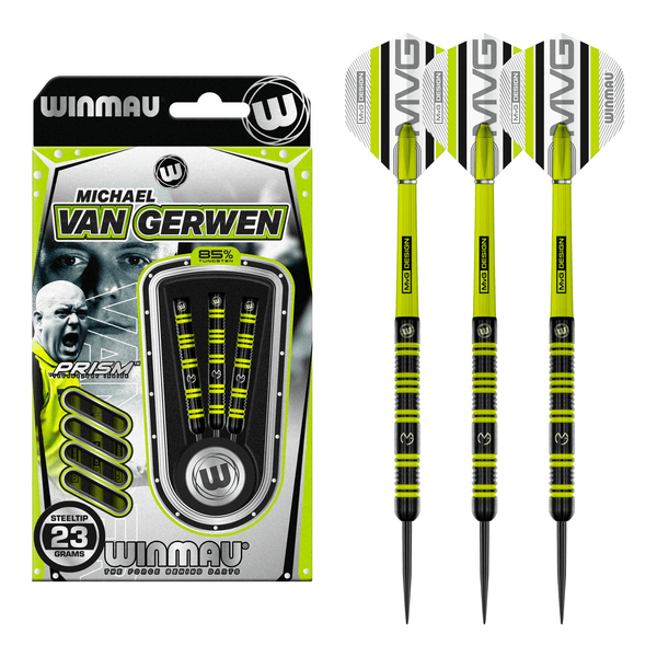 Winmau MVG Pro Series - 85% Tungsten Steel Tip Darts Darts