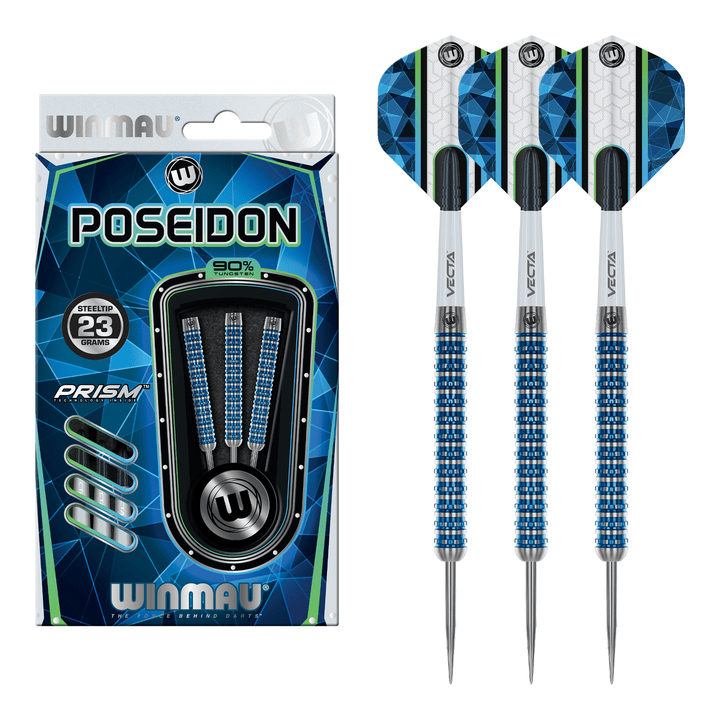 Winmau Poseidon - 90% Tungsten Steel Tip Darts 23 Grams Darts