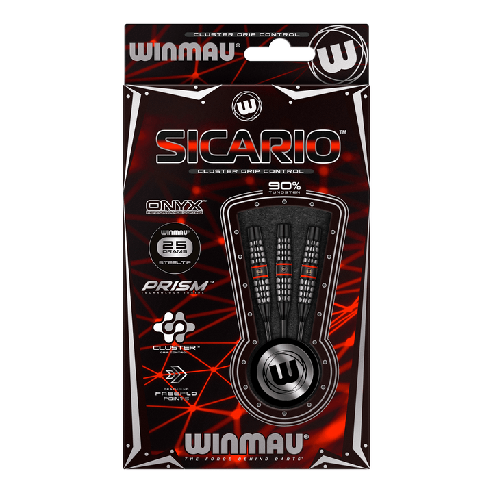 Winmau Sicario Torpedo Barrel 90% Tungsten Steel Tip Darts Darts