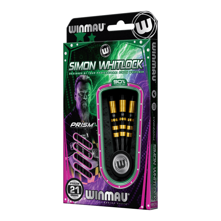 Winmau Simon Whitlock Onyx Au - 90% Tungsten Steel Tip Darts Darts