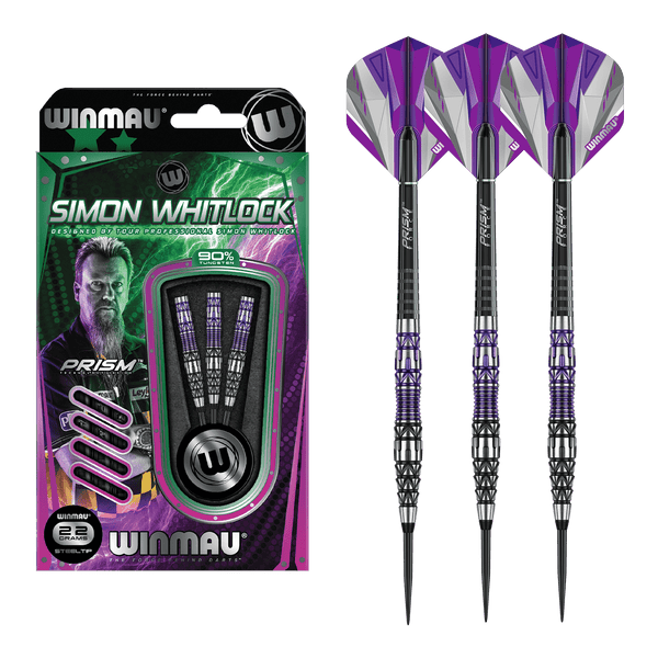 Winmau Simon Whitlock Special Edition Steel Tip Darts - 90% Tungsten - 22 Grams Darts