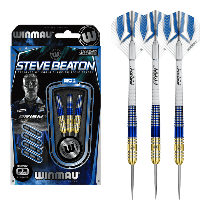 Winmau Steve Beaton Steel Tip Darts - 90% Tungsten - 22 Grams Darts