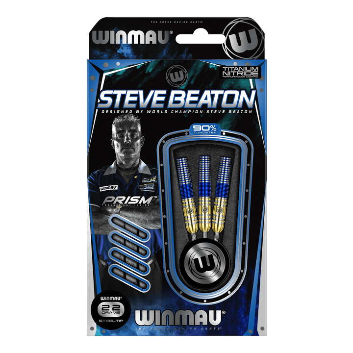 Winmau Steve Beaton Steel Tip Darts - 90% Tungsten - 22 Grams Darts